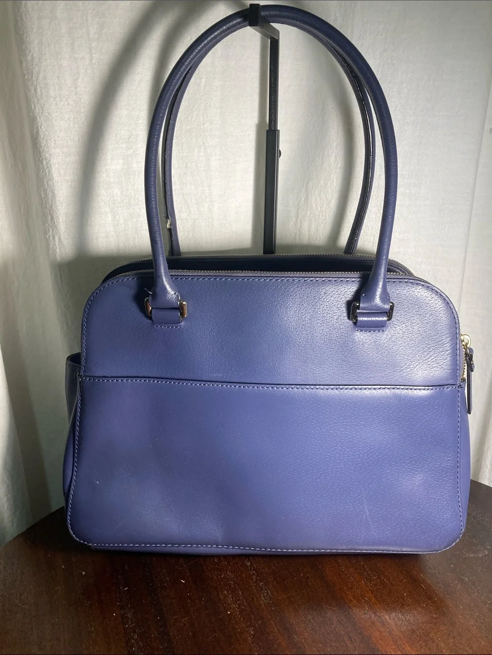 kate spade cobalt purple leather dome satchel Beautiful